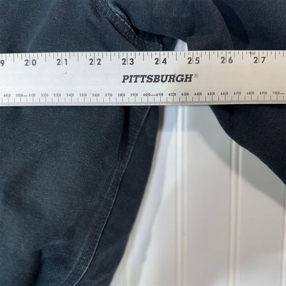 Vintage 05 Carhartt J140 Hooded Work Jacket Black L Duck Canvas USA Distressed - Picture 8 of 10